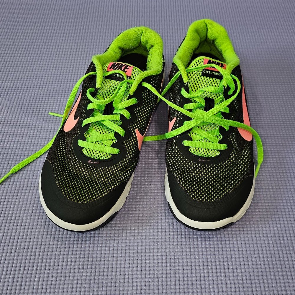 Nike Flex Experience RN 4 Lime Green and Neon Pink Size 7.5